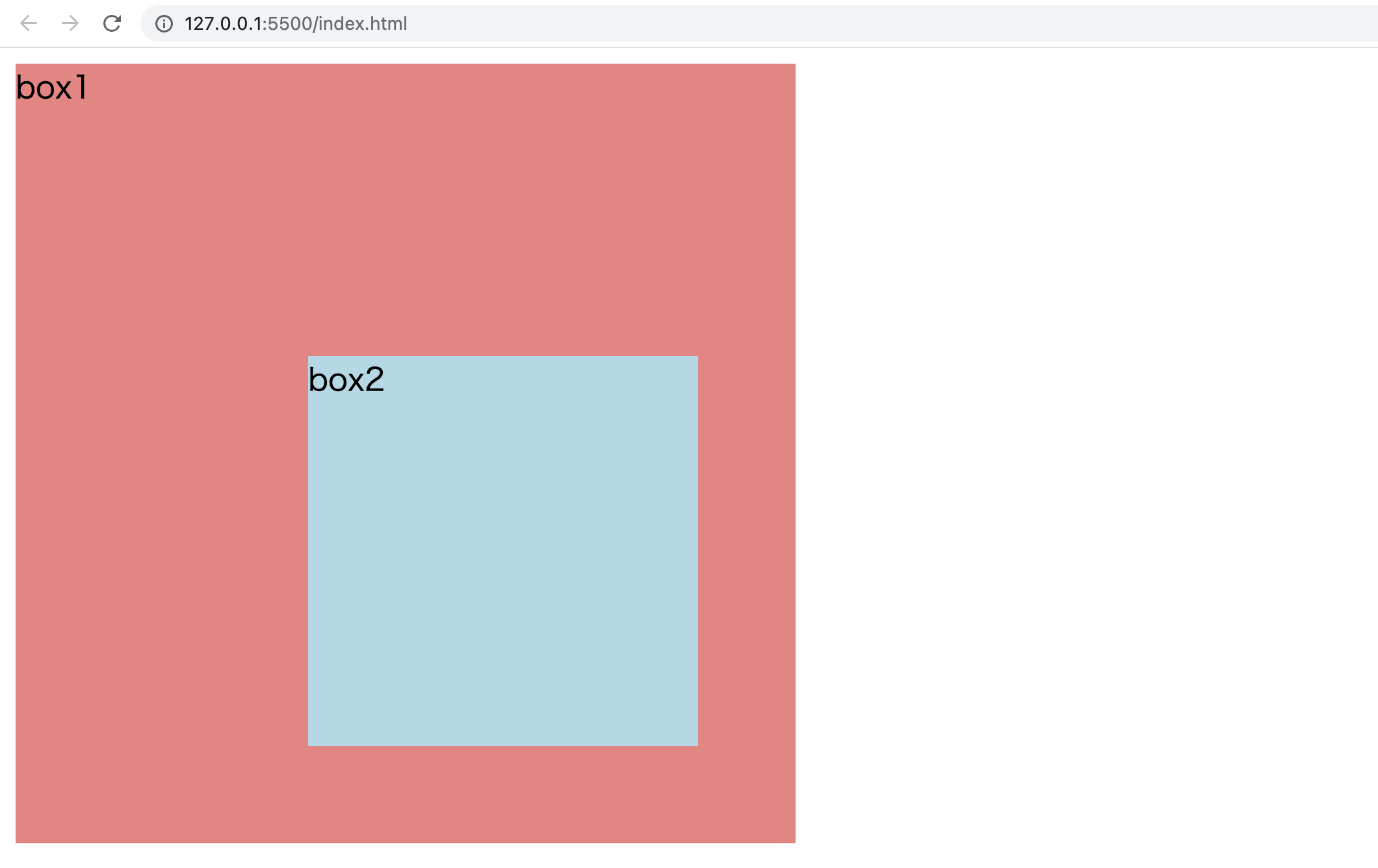親要素に relative を、子要素に absolute を指定した場合
